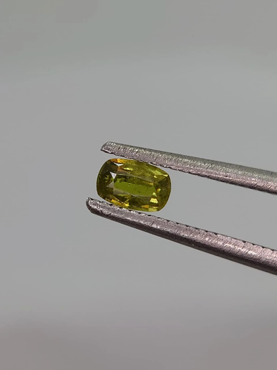 0.2ct Cushion Faceted Natural Demantoid Garnet from Madagascar — view 2